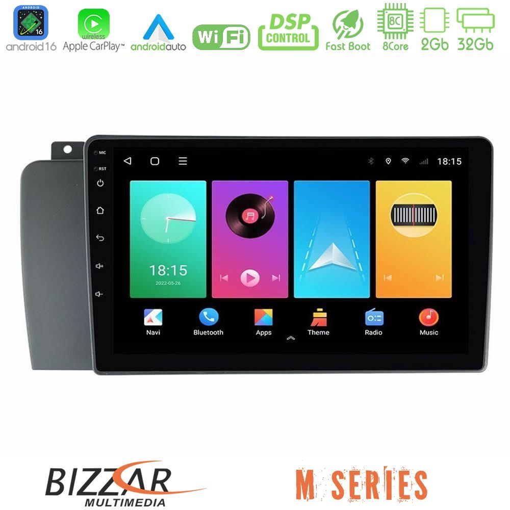 Bizzar M Series 8Core Android16 2+32GB Volvo S60 2004-2009 Navigation Multimedia Tablet 9"