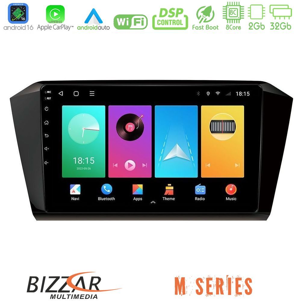Bizzar M Series 8Core Android16 2+32GB VW Passat Navigation Multimedia Tablet 10"