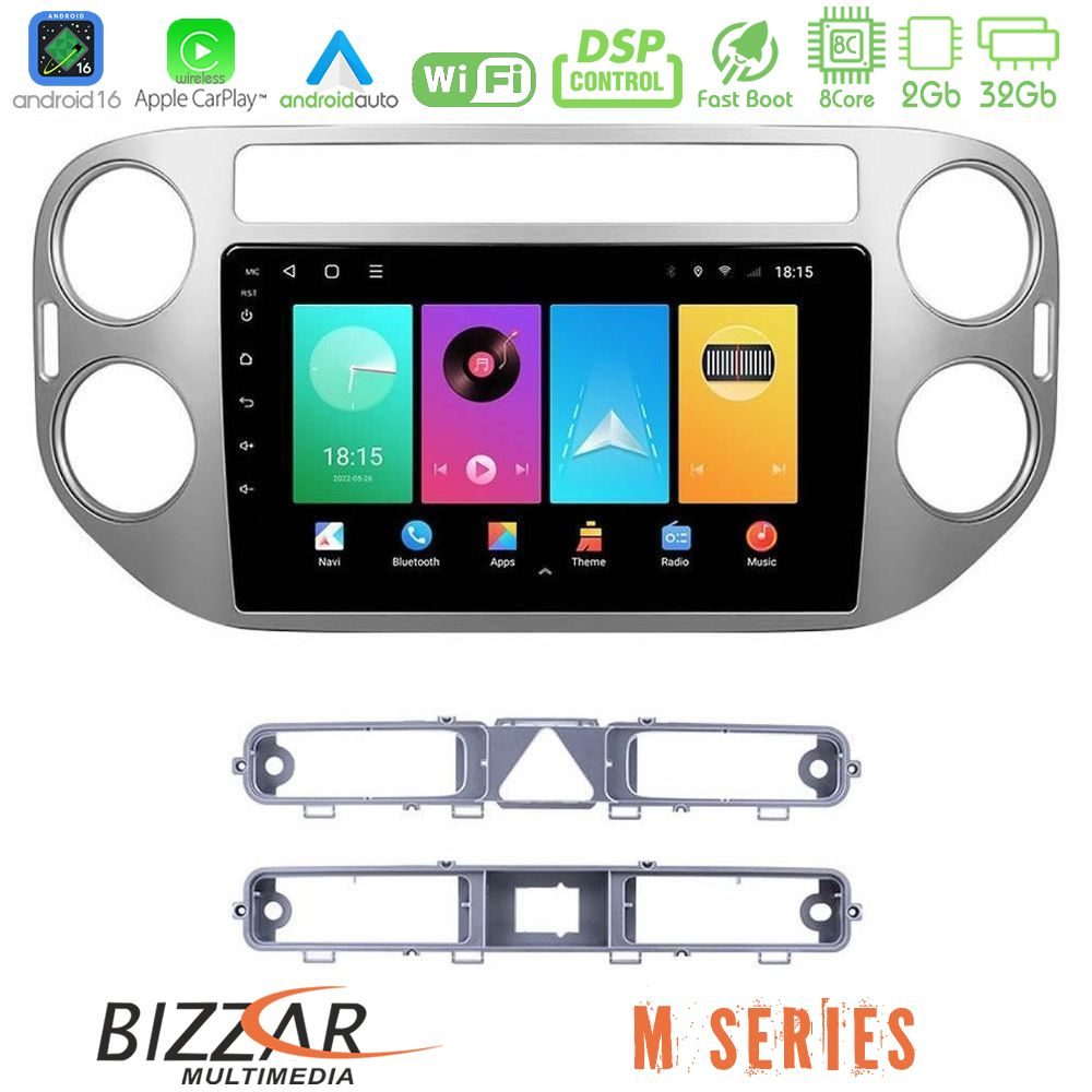 Bizzar M Series 8Core Android16 2+32GB VW Tiguan Navigation Multimedia Tablet 9"