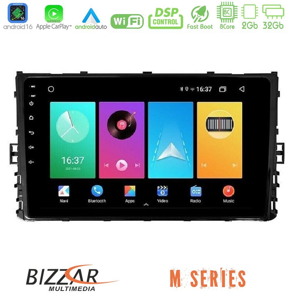 Bizzar M Series 8Core Android16 2+32GB VW MQB 2017-> Navigation Multimedia Tablet 9"