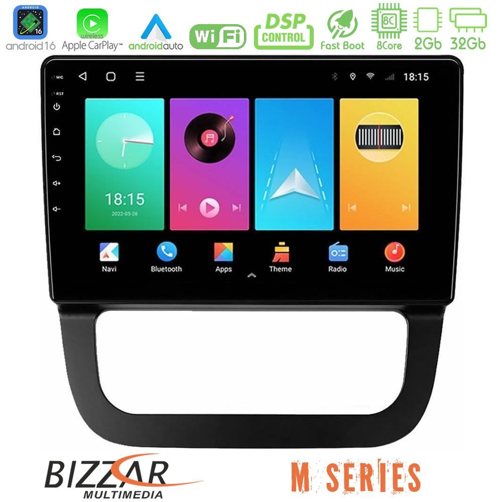 Bizzar M Series 8Core Android16 2+32GB VW Jetta Navigation Multimedia Tablet 10"