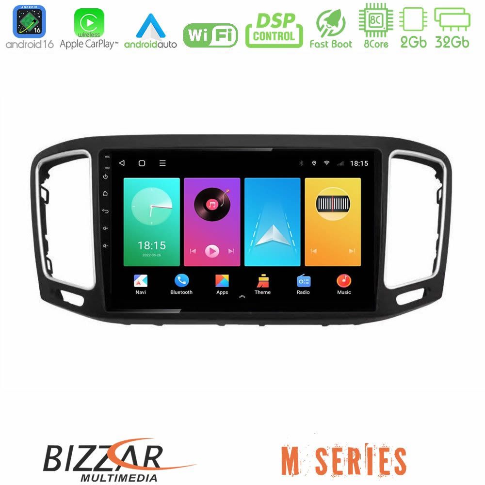Bizzar M Series 8Core Android16 2+32GB VW Sharan 2010-2015 Navigation Multimedia Tablet 9"