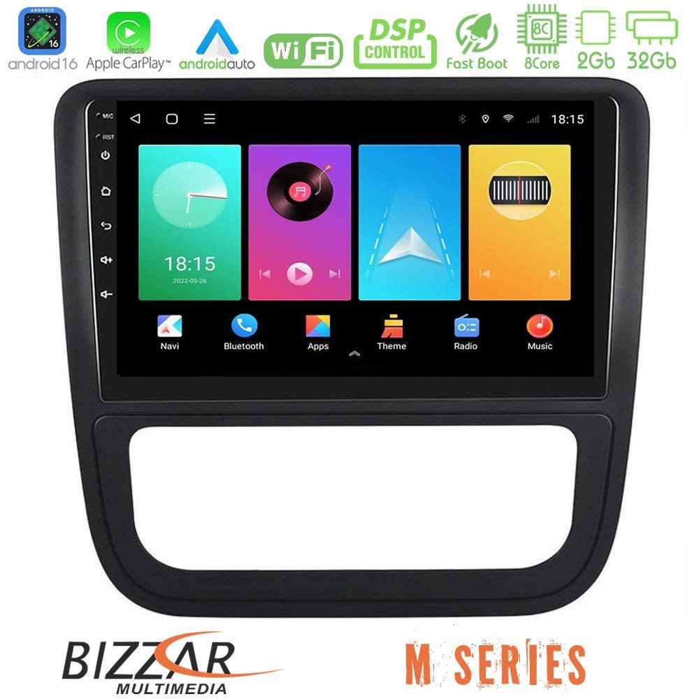 Bizzar M Series 8Core Android16 2+32GB  VW Scirocco 2008-2014 Navigation Multimedia Tablet 9" (Μαύρο Χρώμα)