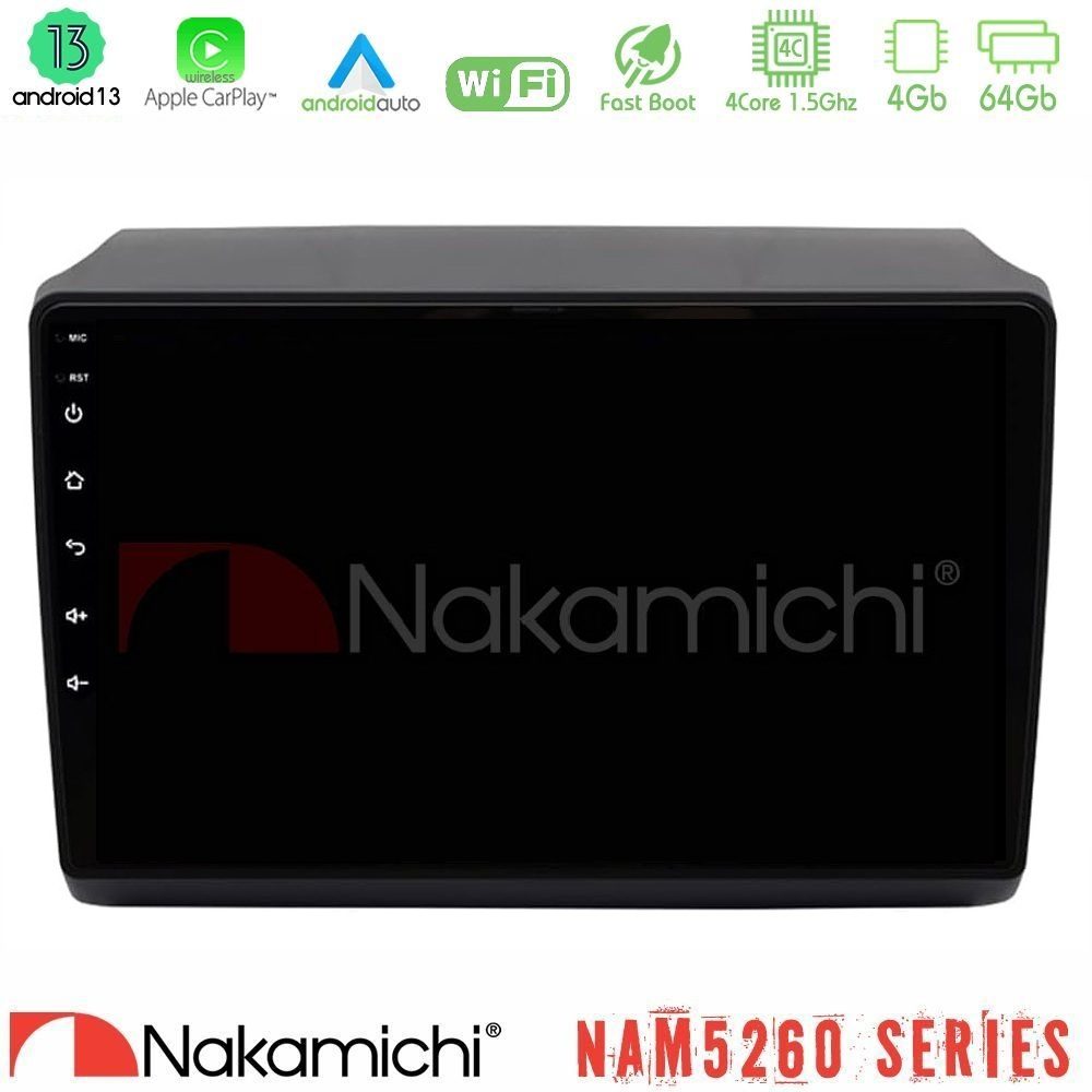 Nakamichi NAM5260 Series 4Core Android13 4+64GB Fiat Ducato/Citroen Jumper/Peugeot Navigation Multimedia Tablet 9" Με Carplay & Android Auto