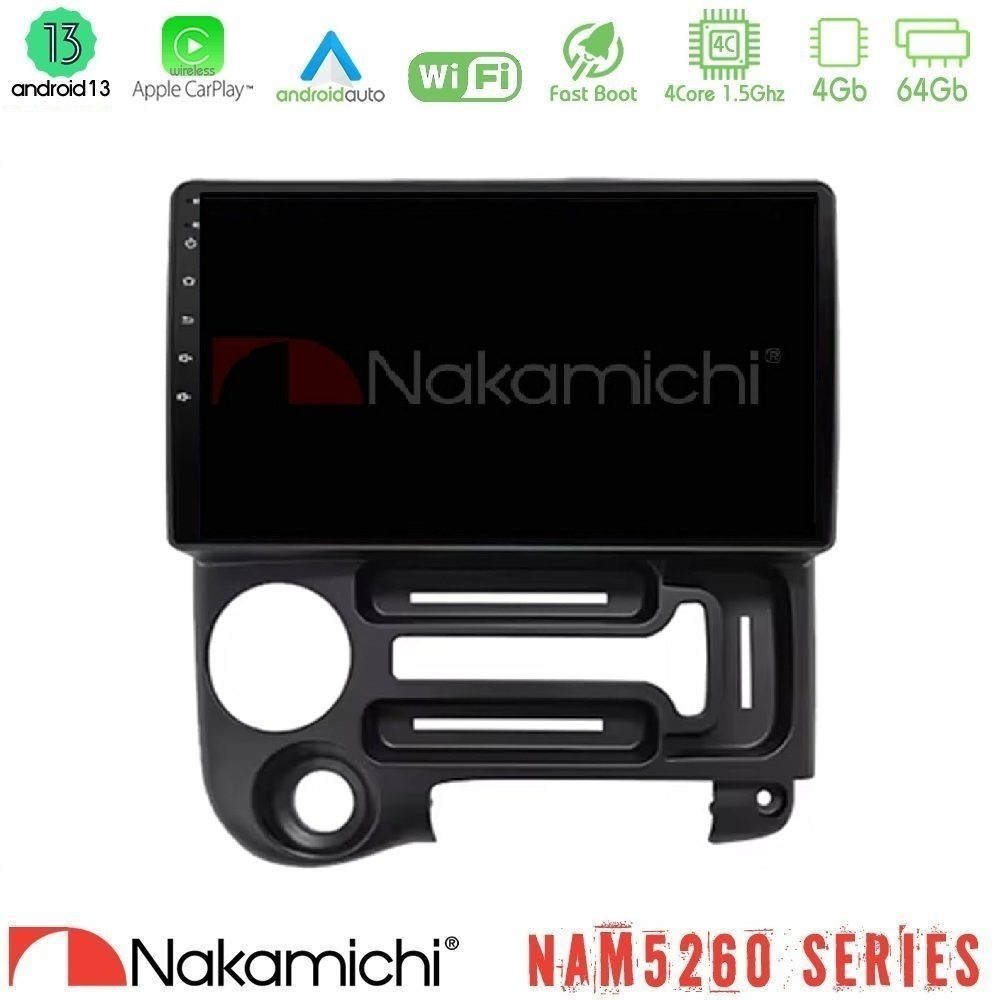 Nakamichi NAM5260 Series 4Core Android13 4+64GB Hyundai Atos 1997 – 2010 Navigation Multimedia Tablet 9" Με Carplay & Android Auto