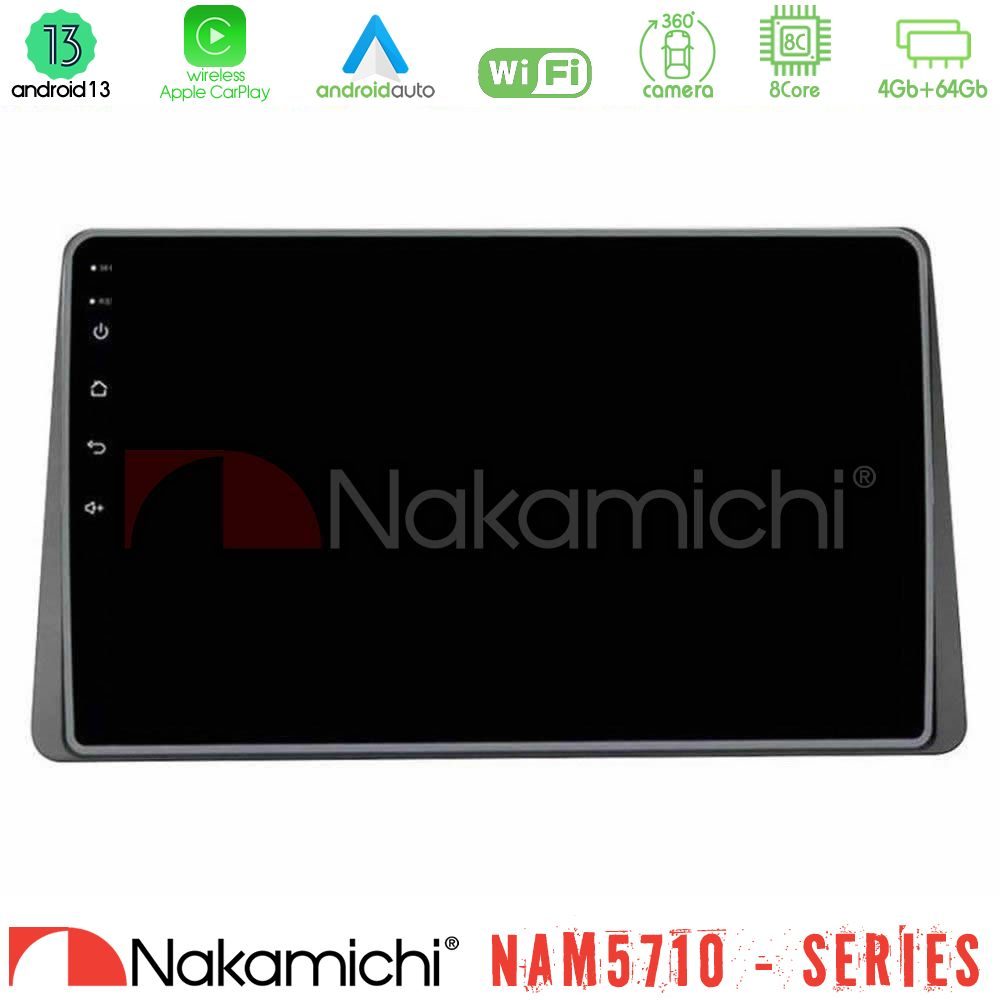 Nakamichi NAM5710 Series 8Core Android13 4+64GB  Dacia Duster 2019-> Navigation Multimedia Tablet 10"