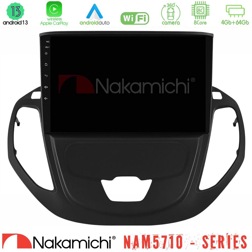 Nakamichi NAM5710 Series 8Core Android13 4+64GB Ford Courier 2015-2023 Navigation Multimedia Tablet 9"
