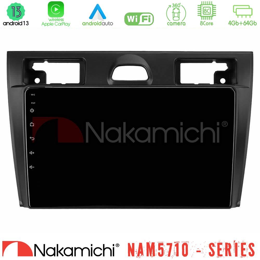 Nakamichi NAM5710 Series 8Core Android13 4+64GB Ford Fiesta/Fusion Navigation Multimedia Tablet 9"