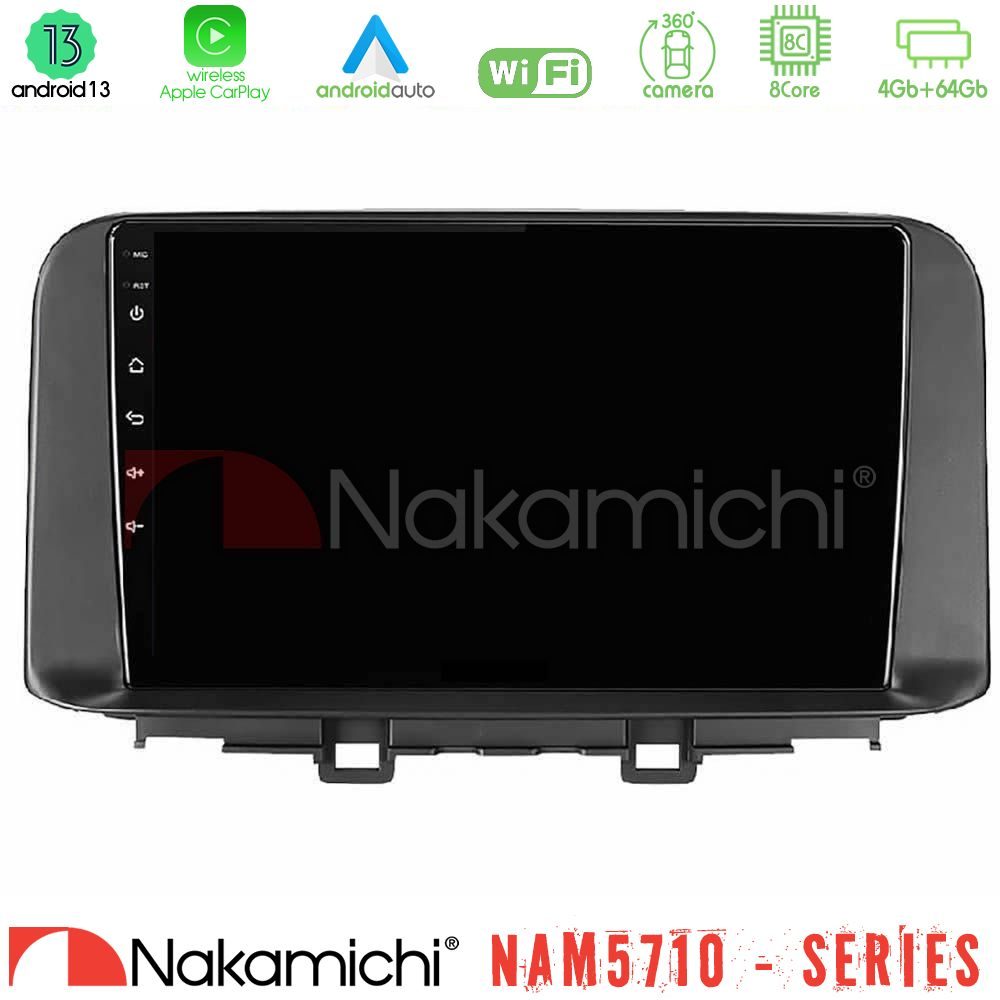 Nakamichi NAM5710 Series 8Core Android13 4+64GB Hyundai Kona 2018-2023 Navigation Multimedia Tablet 10"