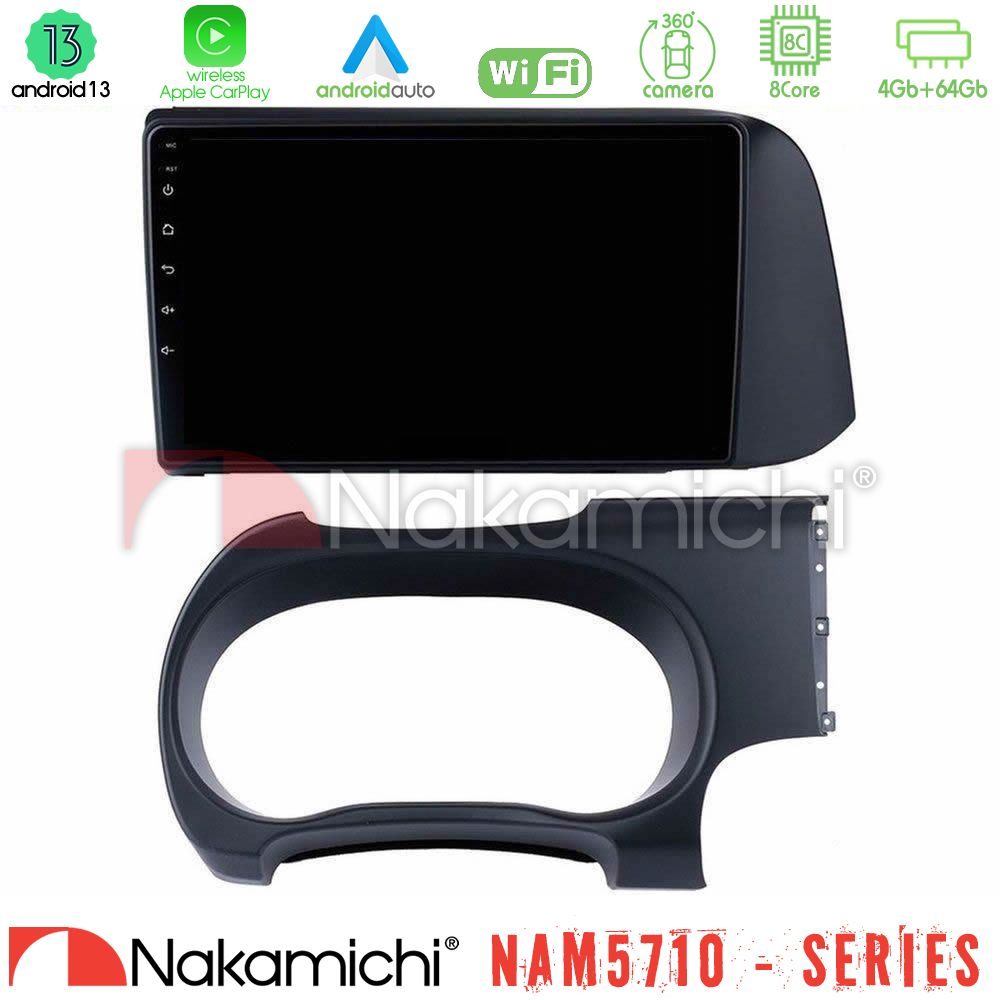 Nakamichi NAM5710 Series 8Core Android13 4+64GB Hyundai i10 Navigation Multimedia Tablet 9"