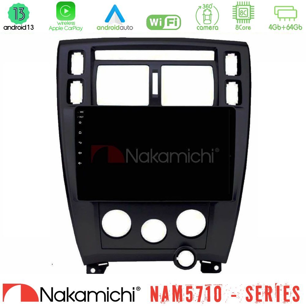 Nakamichi NAM5710 Series 8Core Android13 4+64GB Hyundai Tucson Navigation Multimedia Tablet 9" (Μαύρο)