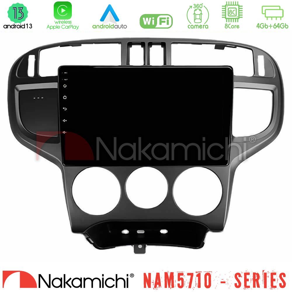 Nakamichi NAM5710 Series 8Core Android13 4+64GB Hyundai Matrix 2001-2010 Navigation Multimedia Tablet 9"