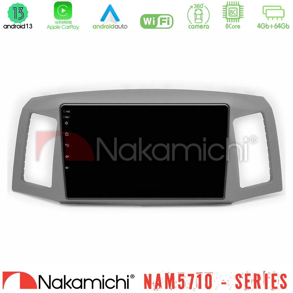 Nakamichi NAM5710 Series 8Core Android13 4+64GB Jeep Grand Cherokee 2005-2007 Navigation Multimedia Tablet 10"