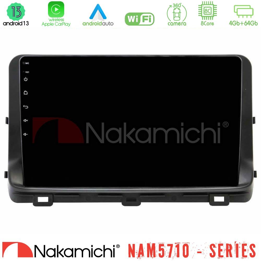 Nakamichi NAM5710 Series 8Core Android13 4+64GB Kia Ceed 2018-2023 Navigation Multimedia Tablet 10"