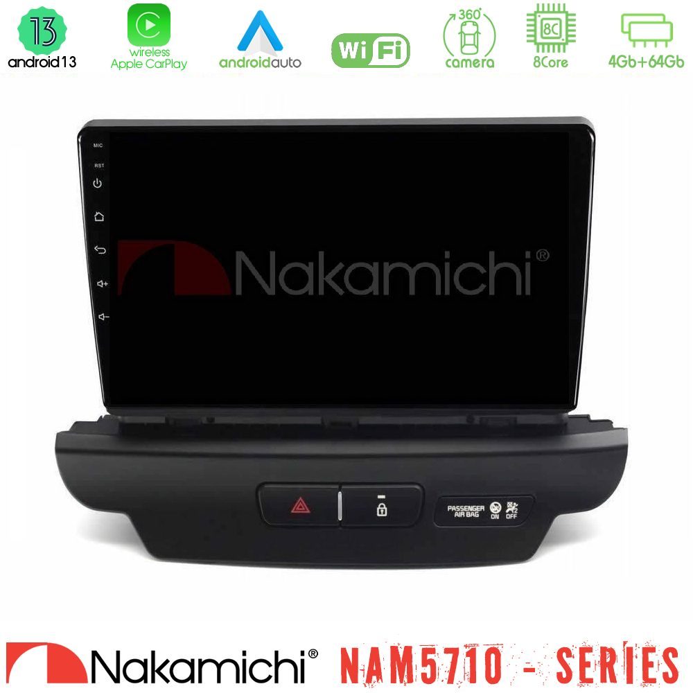 Nakamichi NAM5710 Series 8Core Android13 4+64GB Kia Ceed 2018-2023 Navigation Multimedia Tablet 9" (Low Version)