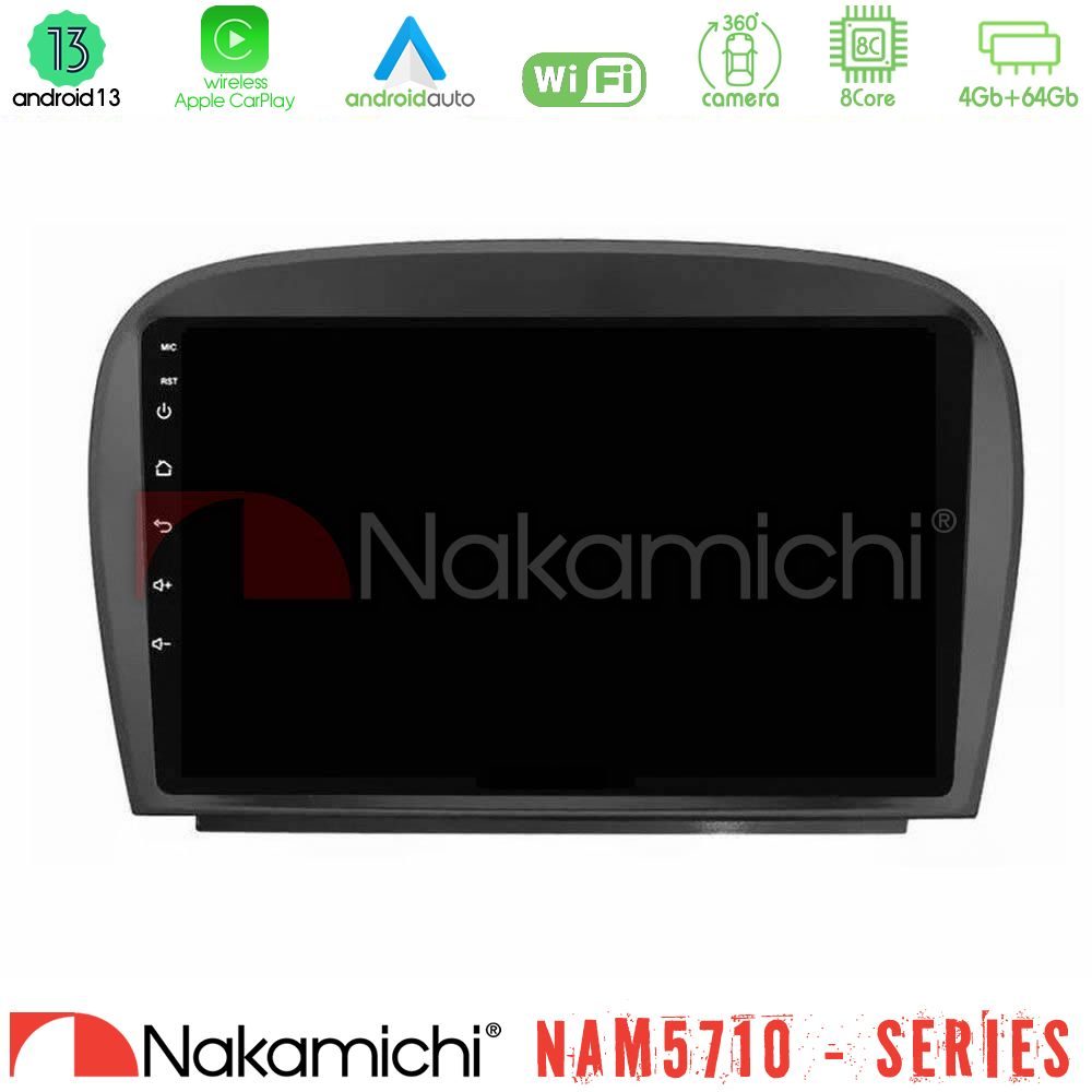 Nakamichi NAM5710 Series 8Core Android13 4+64GB Mercedes SL Class 2005-2011 Navigation Multimedia Tablet 9"