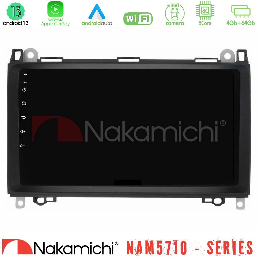 Nakamichi NAM5710 Series 8Core Android13 4+64GB Mercedes A/B/Vito/Sprinter Class Navigation Multimedia Tablet 9"