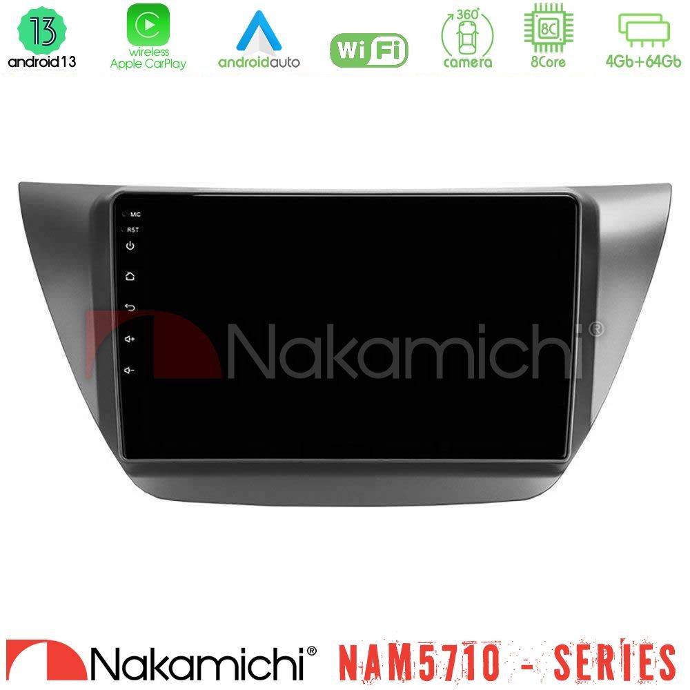 Nakamichi NAM5710 Series 8Core Android13 4+64GB Mitsubishi Lancer 2004 – 2008 Navigation Multimedia Tablet 9"