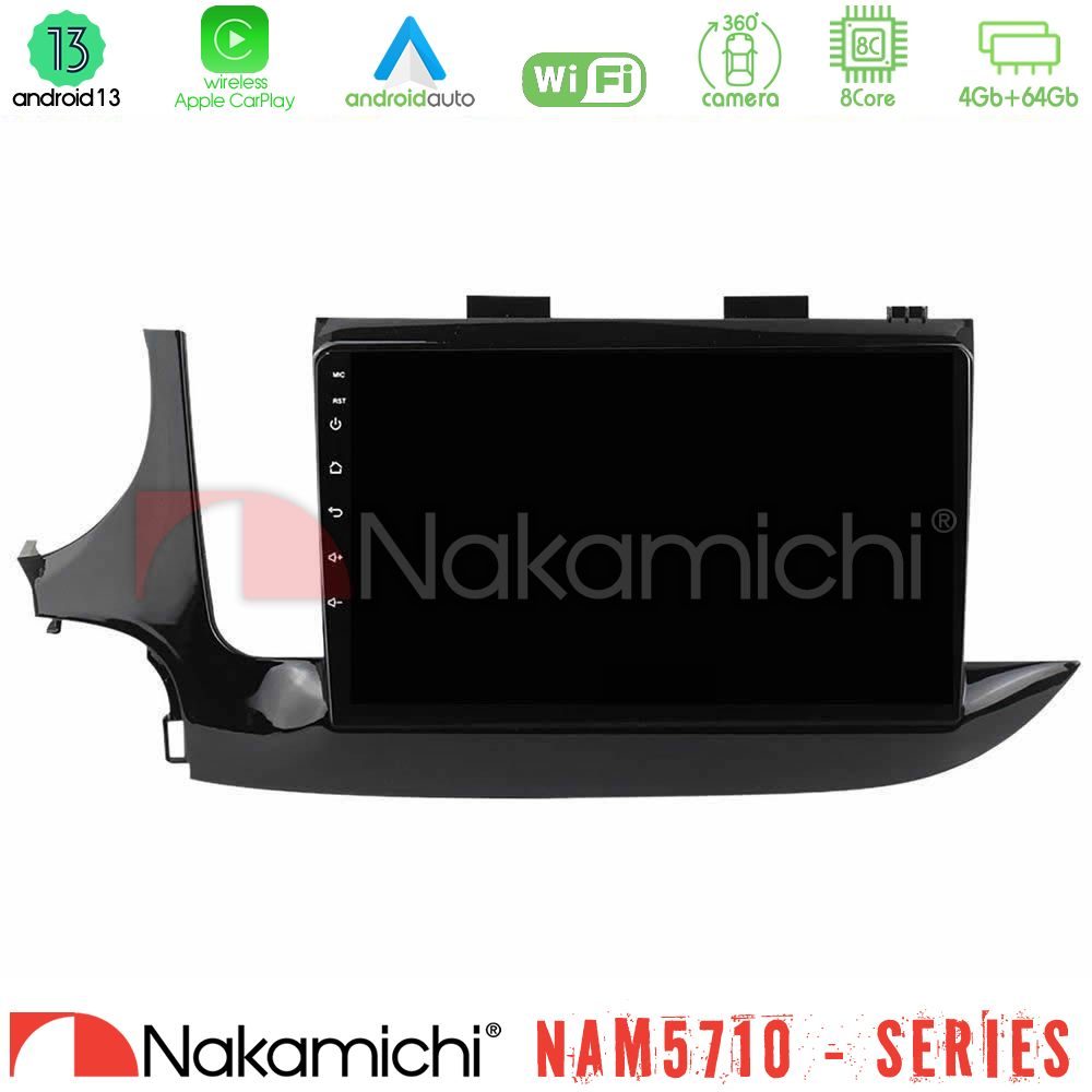 Nakamichi NAM5710 Series 8Core Android13 4+64GB Opel Mokka 2016-2020 Navigation Multimedia Tablet 9"