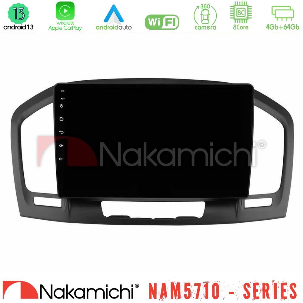 Nakamichi NAM5710 Series 8Core Android13 4+64GB Opel Insignia 2008-2013 Navigation Multimedia Tablet 9"