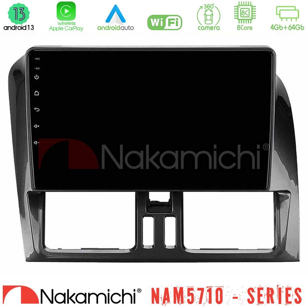 Nakamichi NAM5710 Series 8Core Android13 4+64GB Volvo XC60 2009-2012 Navigation Multimedia Tablet 9"