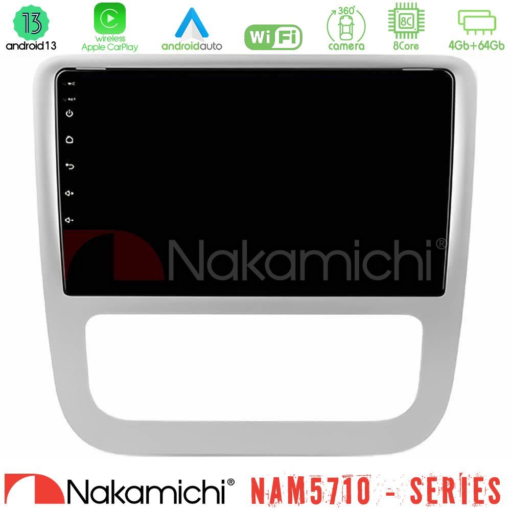 Nakamichi NAM5710 Series 8Core Android13 4+64GB VW Scirocco 2008-2014 Navigation Multimedia Tablet 9"