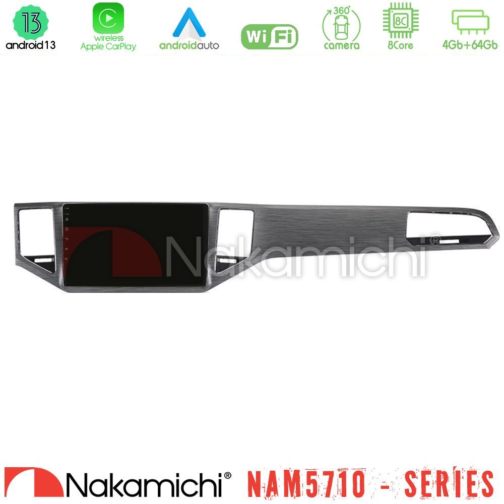 Nakamichi NAM5710 Series 8Core Android13 4+64GB     VW Sportsvan 2014-2020 Navigation Multimedia Tablet 9"  (Silver/Grey Color)