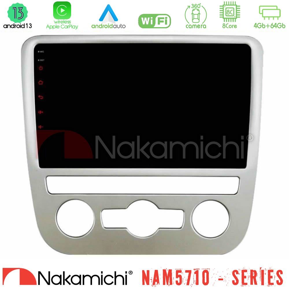 Nakamichi NAM5710 Series 8Core Android13 4+64GB VW Scirocco 2008 – 2014 Navigation Multimedia Tablet 9"
