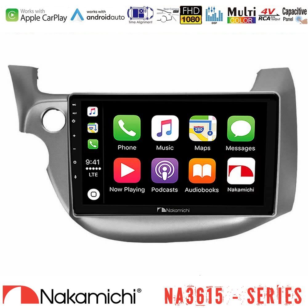 Nakamichi NA3615 Series Με Wireless Carplay & Android Auto  Honda Jazz 2009-2013 Media Station Tablet 9"