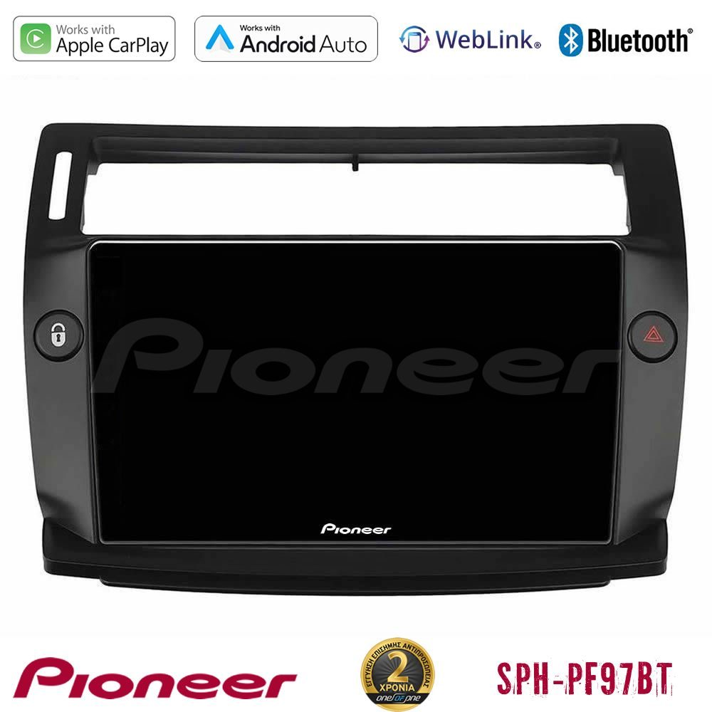 Pioneer SPH-PF97BT Series Citroen C4 2004-2010 Multimedia Station 9" (Tablet Style) (μαύρο χρώμα) Με Carplay & Android Auto