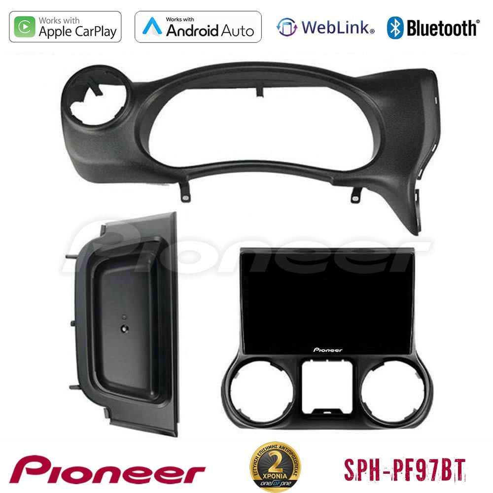 Pioneer SPH-PF97BT Series Jeep Wrangler 2014-2017 Multimedia Station 9" (Tablet Style) Με Carplay & Android Auto