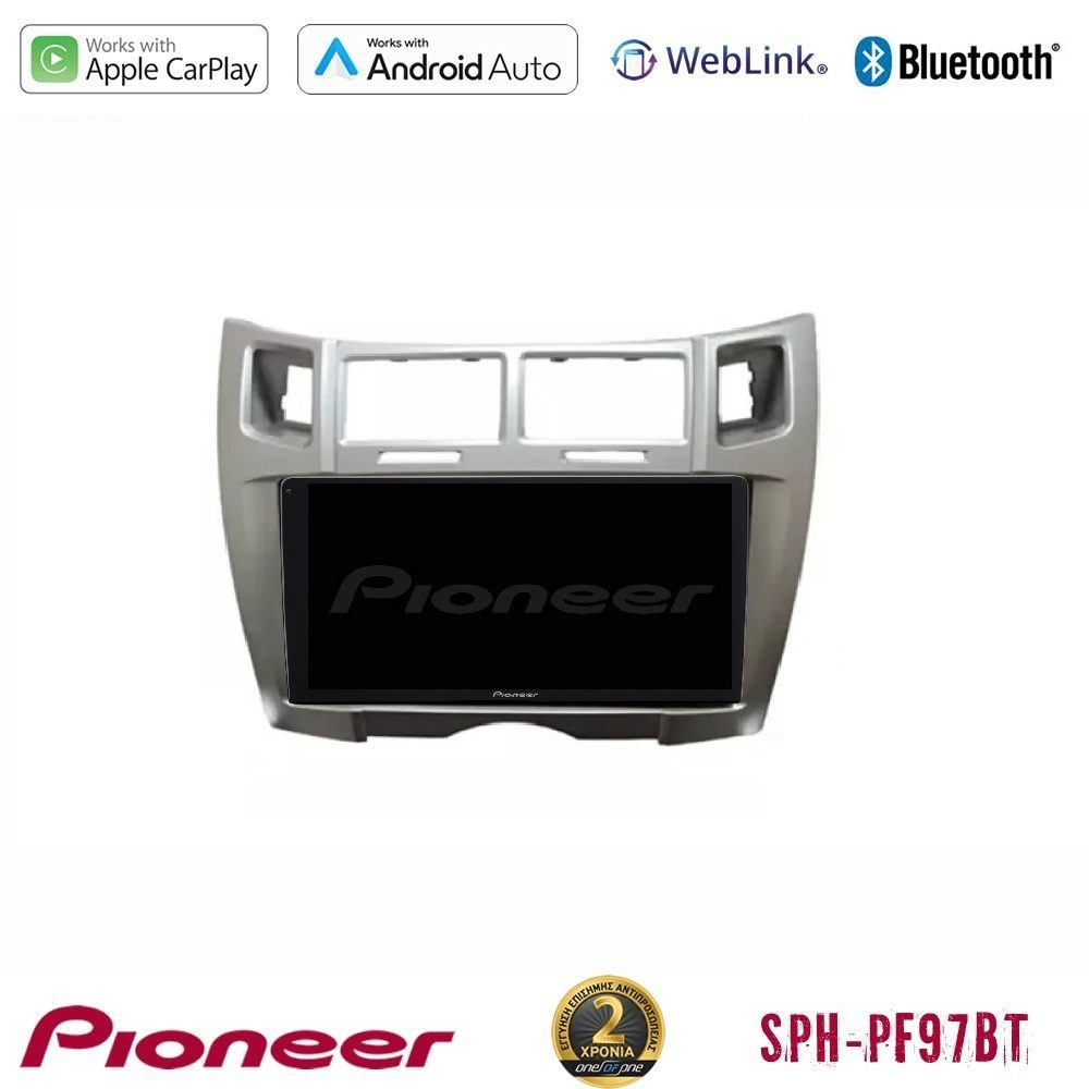 Pioneer SPH-PF97BT Series    Toyota Yaris Multimedia Station 9" (Tablet Style) (Ασημί Χρώμα) Με Carplay & Android Auto