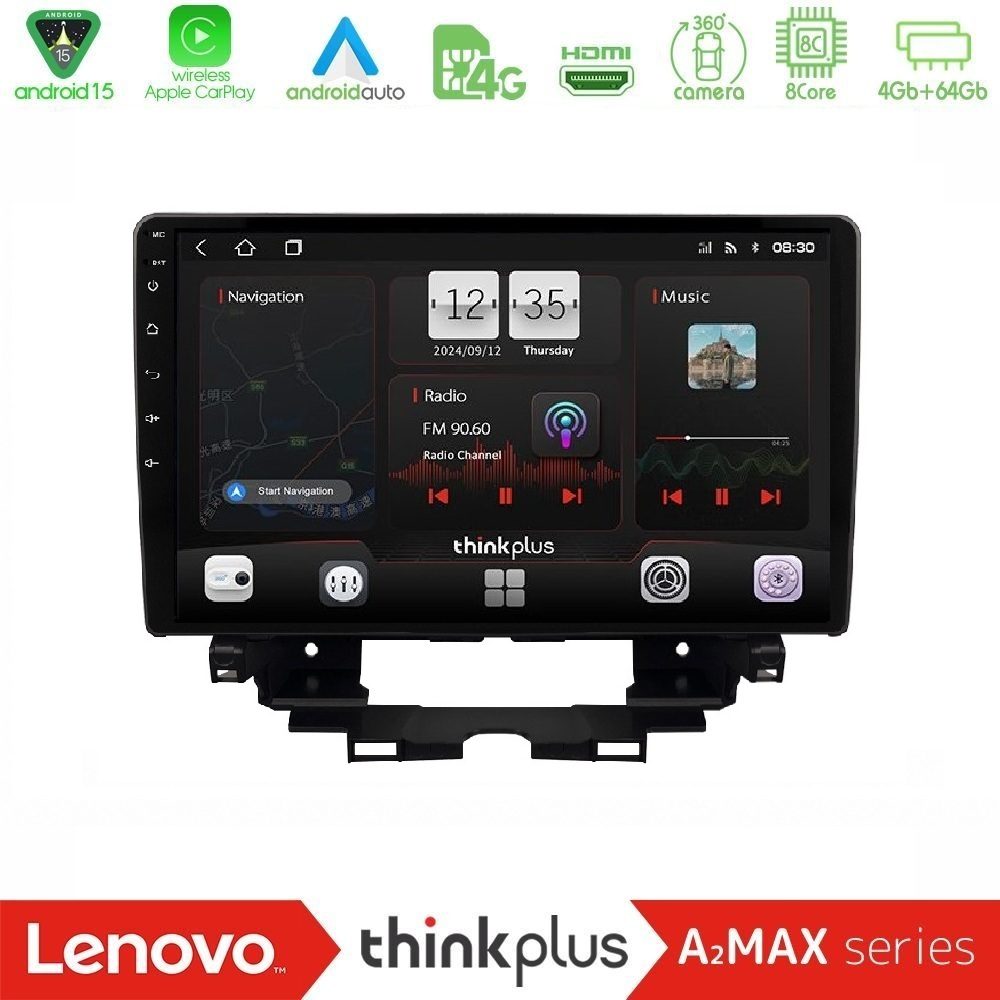 Lenovo Thinkplus A2MAX Series 8Core Android15 4+64GB  Renault Kangoo / Nissan Townstar 2022-> Navigation Multimedia Tablet 10"