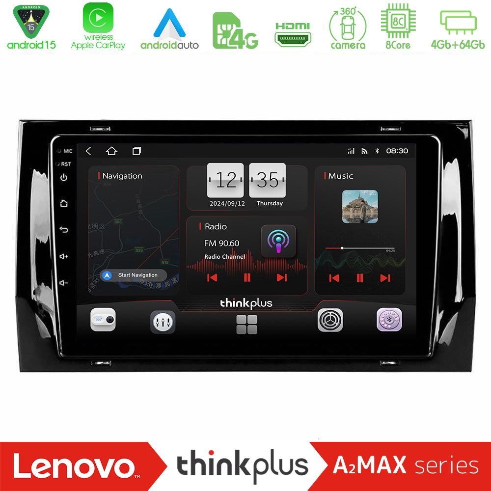 Lenovo Thinkplus A2MAX Series 8Core Android15 4+64GB Skoda Kodiaq 2017-> Navigation Multimedia Tablet 10"