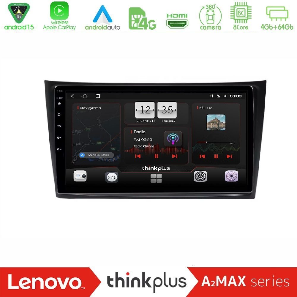 Lenovo Thinkplus A2MAX Series 8Core Android15 4+64GB  Volvo XC90 2006-2014 Navigation Multimedia Tablet 10"