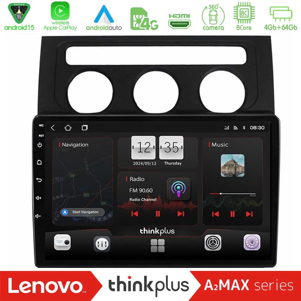 Lenovo Thinkplus A2MAX Series 8Core Android15 4+64GB VW Touran 2003-2011 Navigation Multimedia Tablet 10"