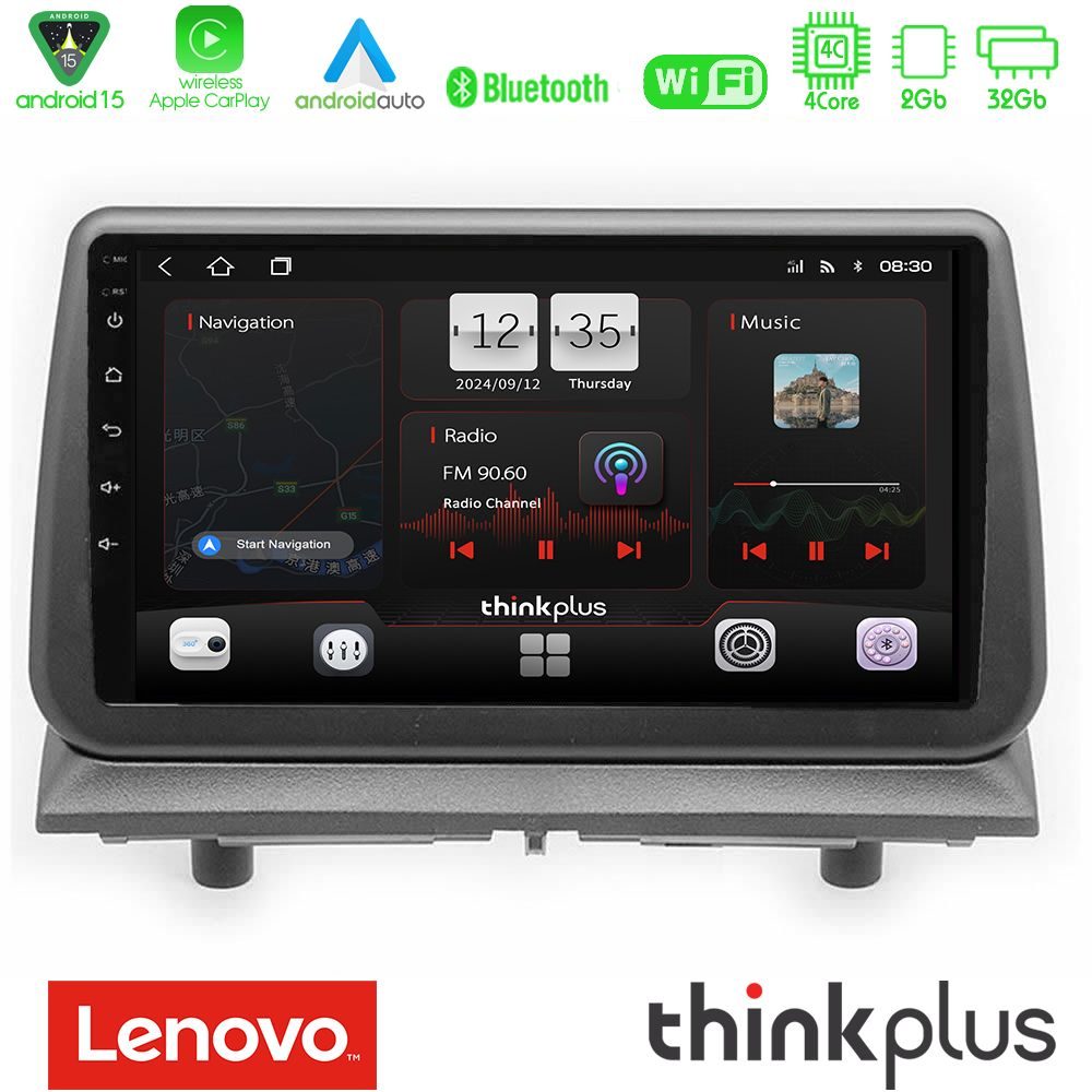 Lenovo Thinkplus Series 4Core Android15 2+32GB Dodge Nitro 2007-2011 Navigation Multimedia Tablet 9" Με Carplay & Android Auto Με Carplay & Android Auto