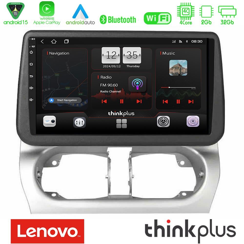 Lenovo Thinkplus Series 4Core Android15 2+32GB Opel Corsa C/Combo C Navigation Multimedia Tablet 9" Με Carplay & Android Auto