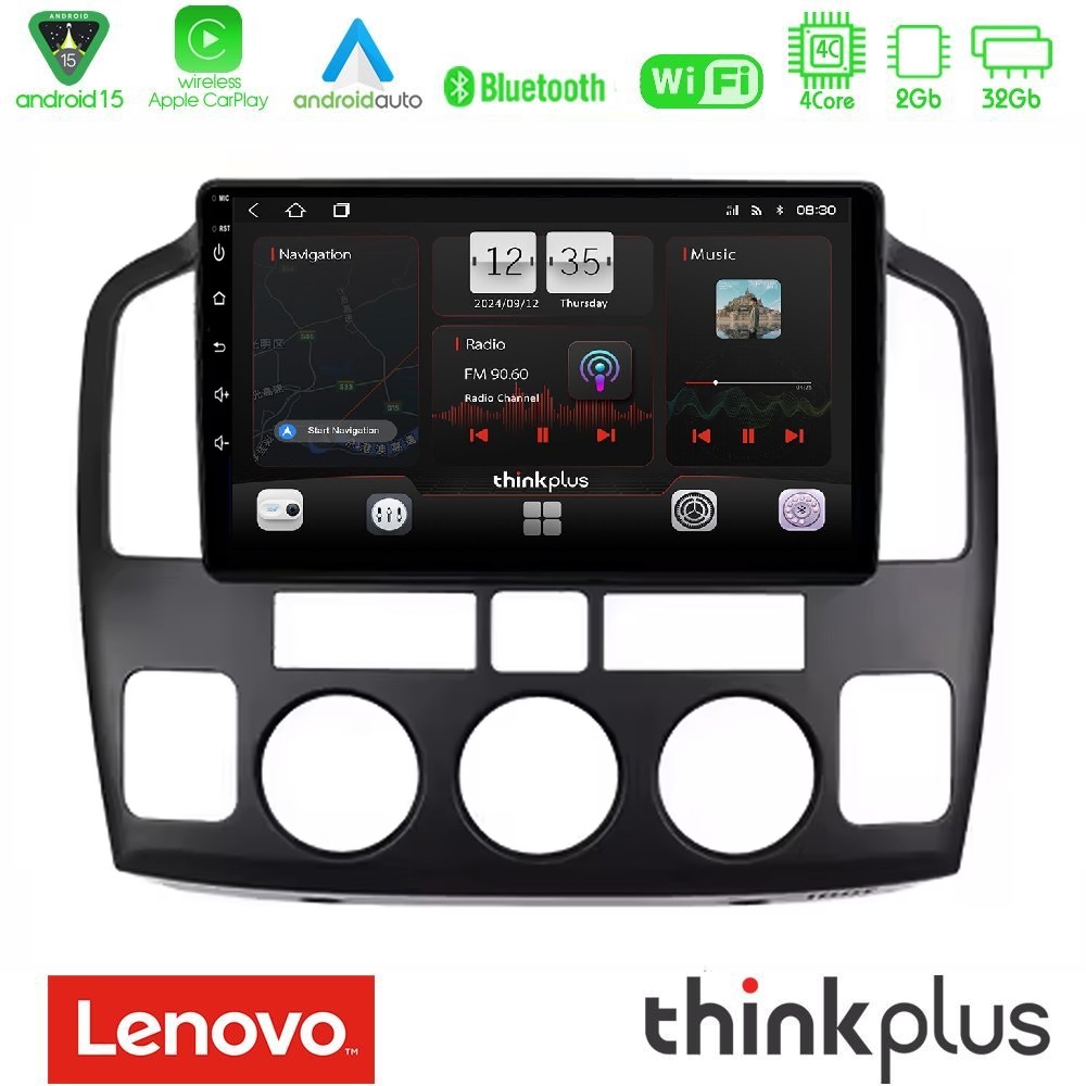 Lenovo Thinkplus Series 4Core Android15 2+32GB Suzuki Grand Vitara 2003-2005 Navigation Multimedia Tablet 9" Με Carplay & Android Auto