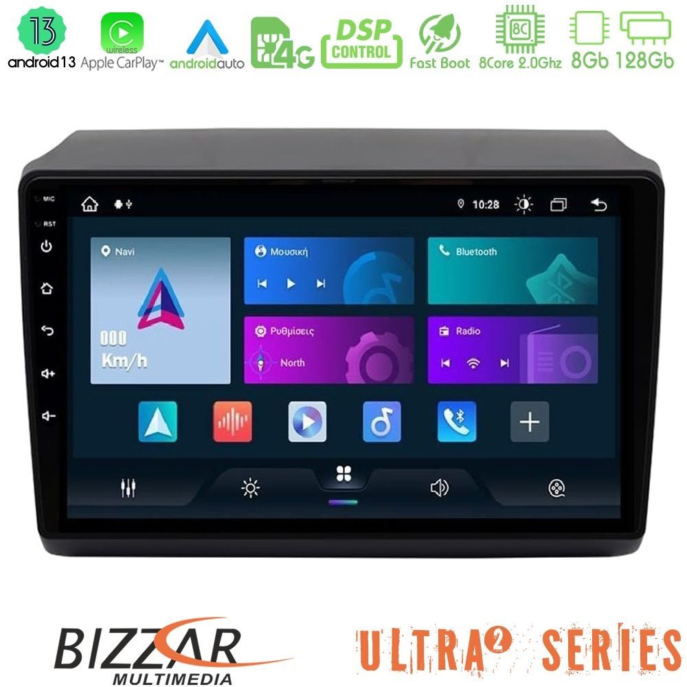 Bizzar Ultra Series Fiat Ducato/Citroen Jumper/Peugeot 8core Android13 8+128GB Navigation Multimedia Tablet 9"