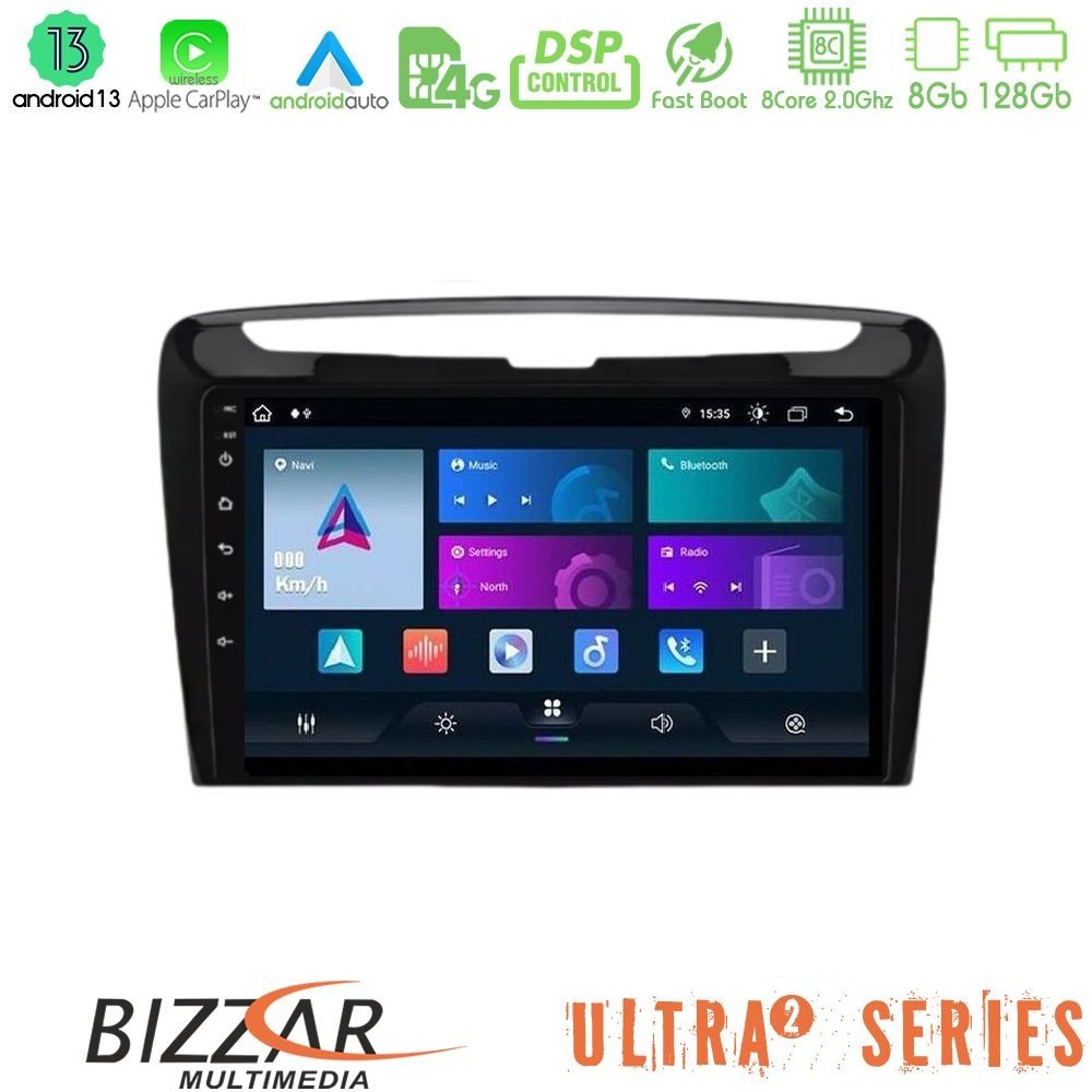 Bizzar Ultra Series Lancia Ypsilon 2011-2015 8core Android13 8+128GB Navigation Multimedia Tablet 9"