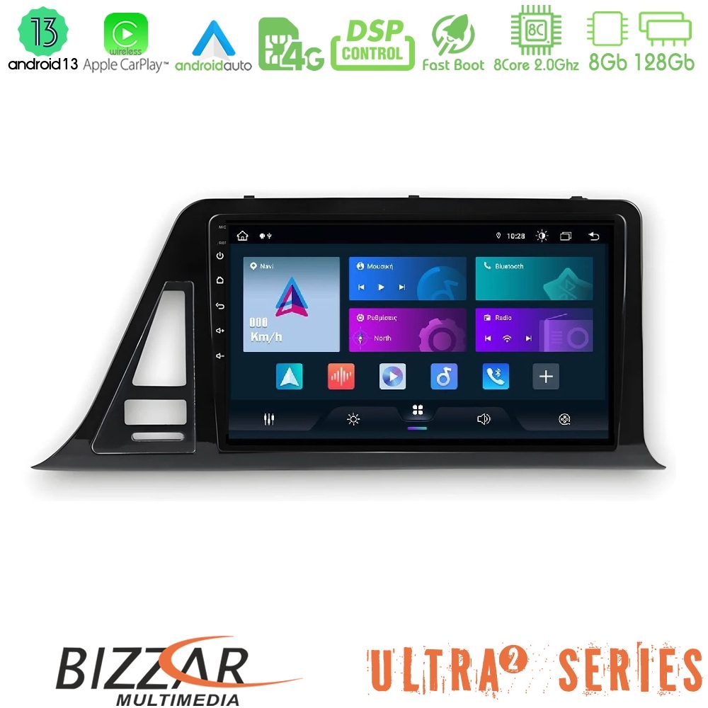 Bizzar Ultra Series Toyota CH-R RHD 8core Android13 8+128GB Navigation Multimedia Tablet 9"