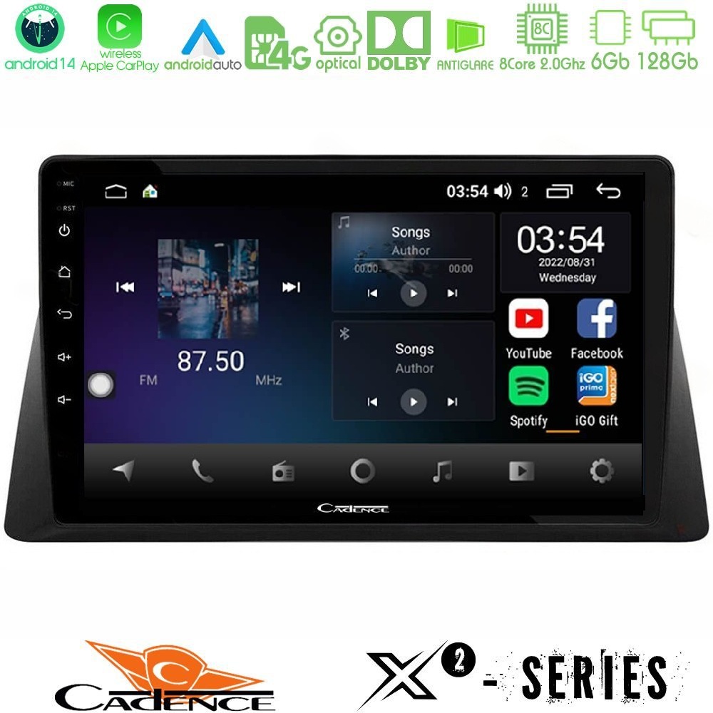 Cadence X2 Series 8Core Android14 6+128GB Honda WR-V 2024-> Navigation Multimedia Tablet 10"