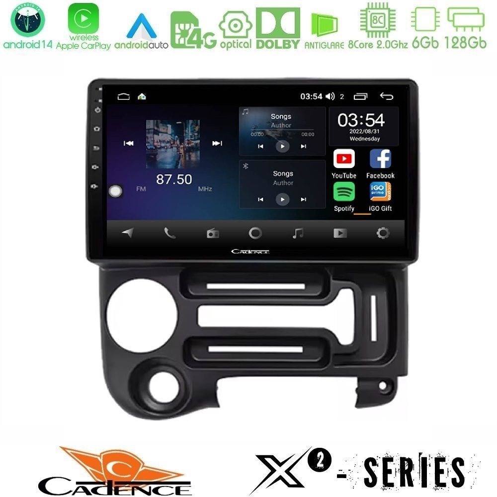 Cadence X2 Series 8Core Android14 6+128GB Hyundai Atos 1997 – 2010 Navigation Multimedia Tablet 9"