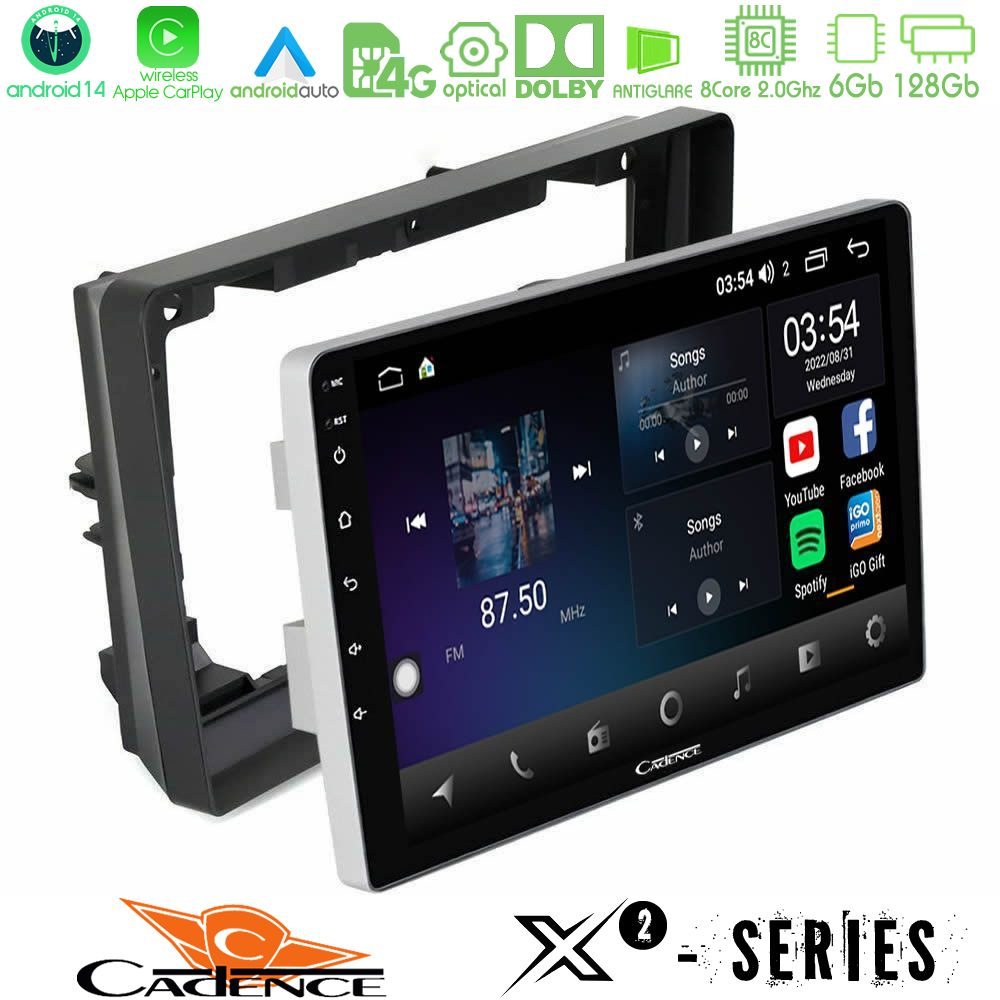 Cadence X2 Series 8Core Android14 6+128GB Peugeot 308 2013-2020 Navigation Multimedia Tablet 9"