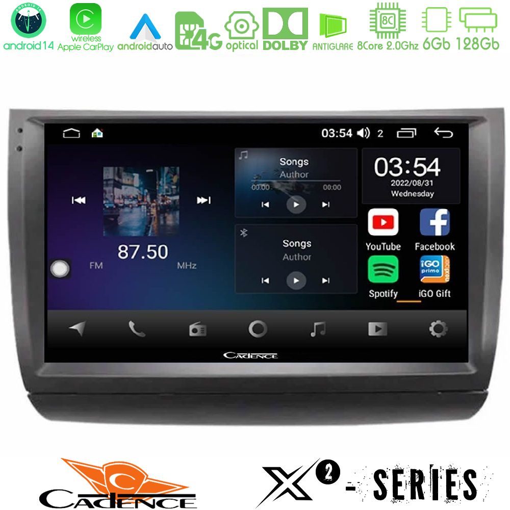 Cadence X2 Series 8Core Android14 6+128GB Toyota Prius 2004-2009 Navigation Multimedia Tablet 9"