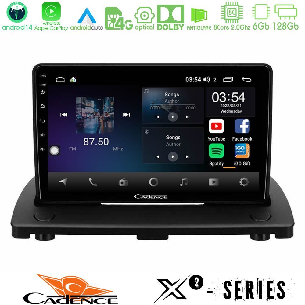 Cadence X2 Series 8Core Android14 6+128GB Volvo XC90 2006-2014 Navigation Multimedia Tablet 9"