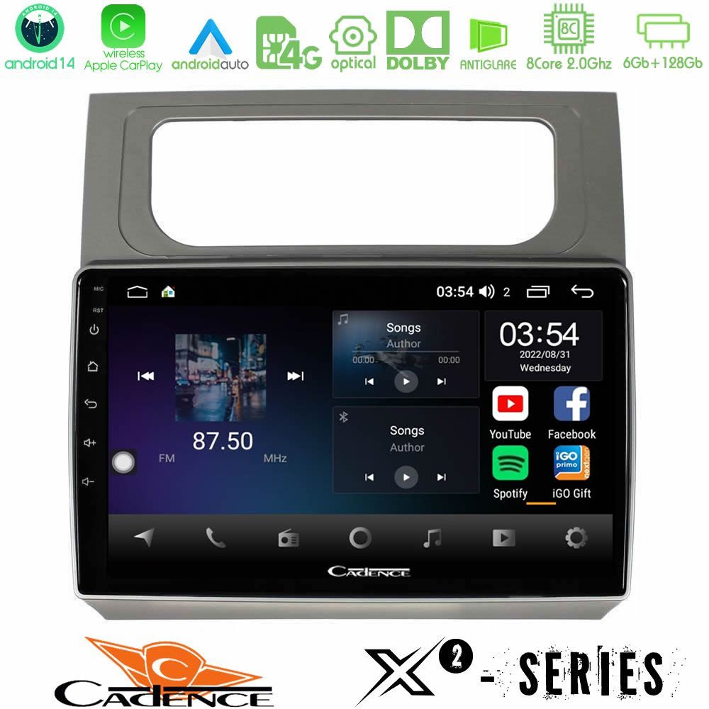 Cadence X2 Series 8Core Android14 6+128GB VW Touran 2011-2015 Navigation Multimedia Tablet 10"