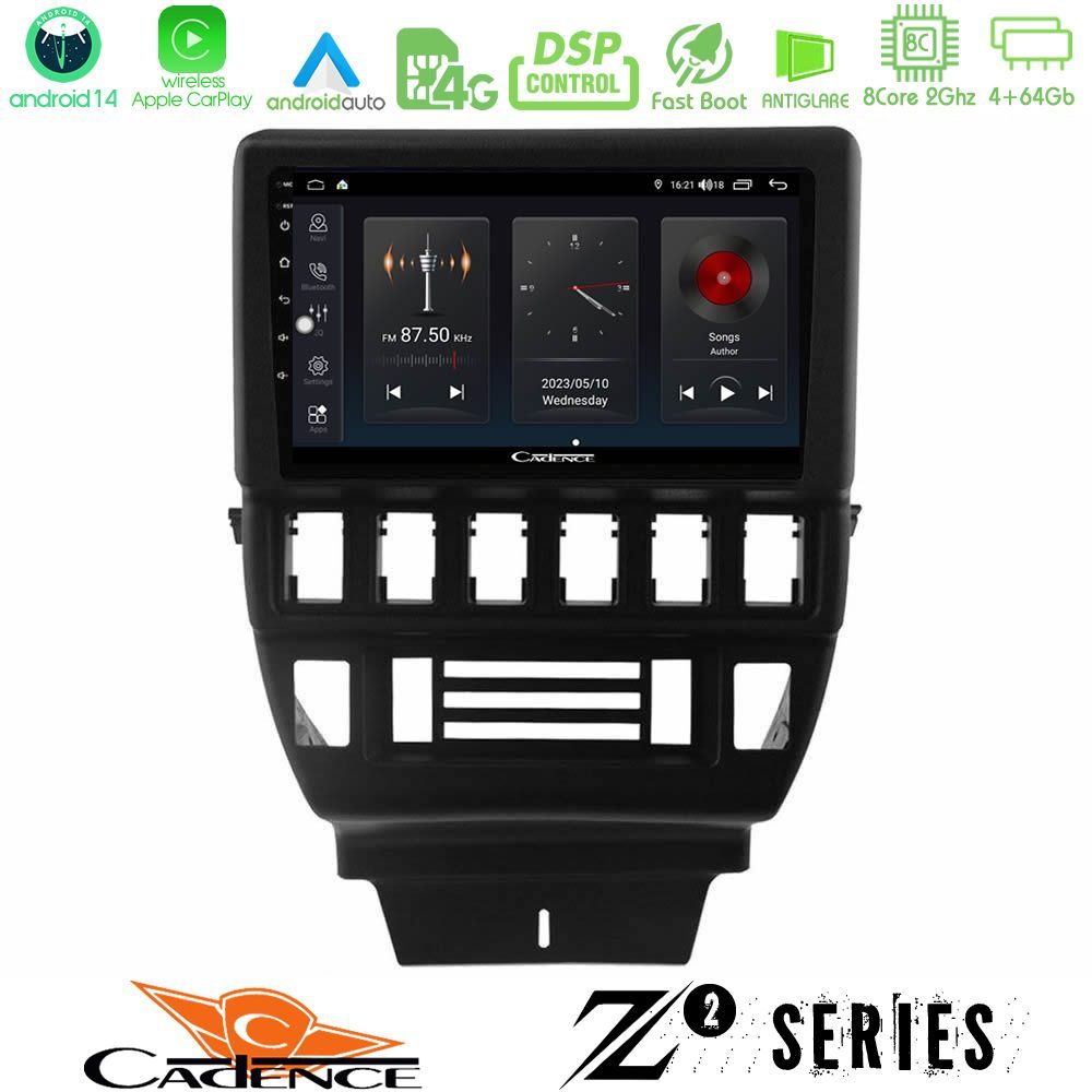 Cadence Z2 Series 8Core Android14 4+64GB  Lada Niva Navigation Multimedia Tablet 9" Με Carplay & Android Auto
