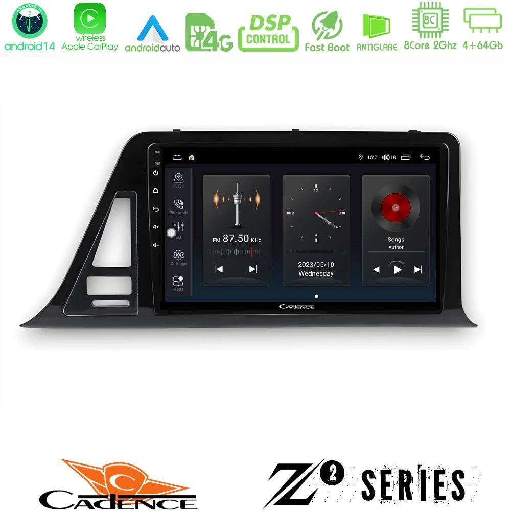 Cadence Z2 Series 8Core Android14 4+64GB  Toyota CH-R RHD Navigation Multimedia Tablet 9" Με Carplay & Android Auto